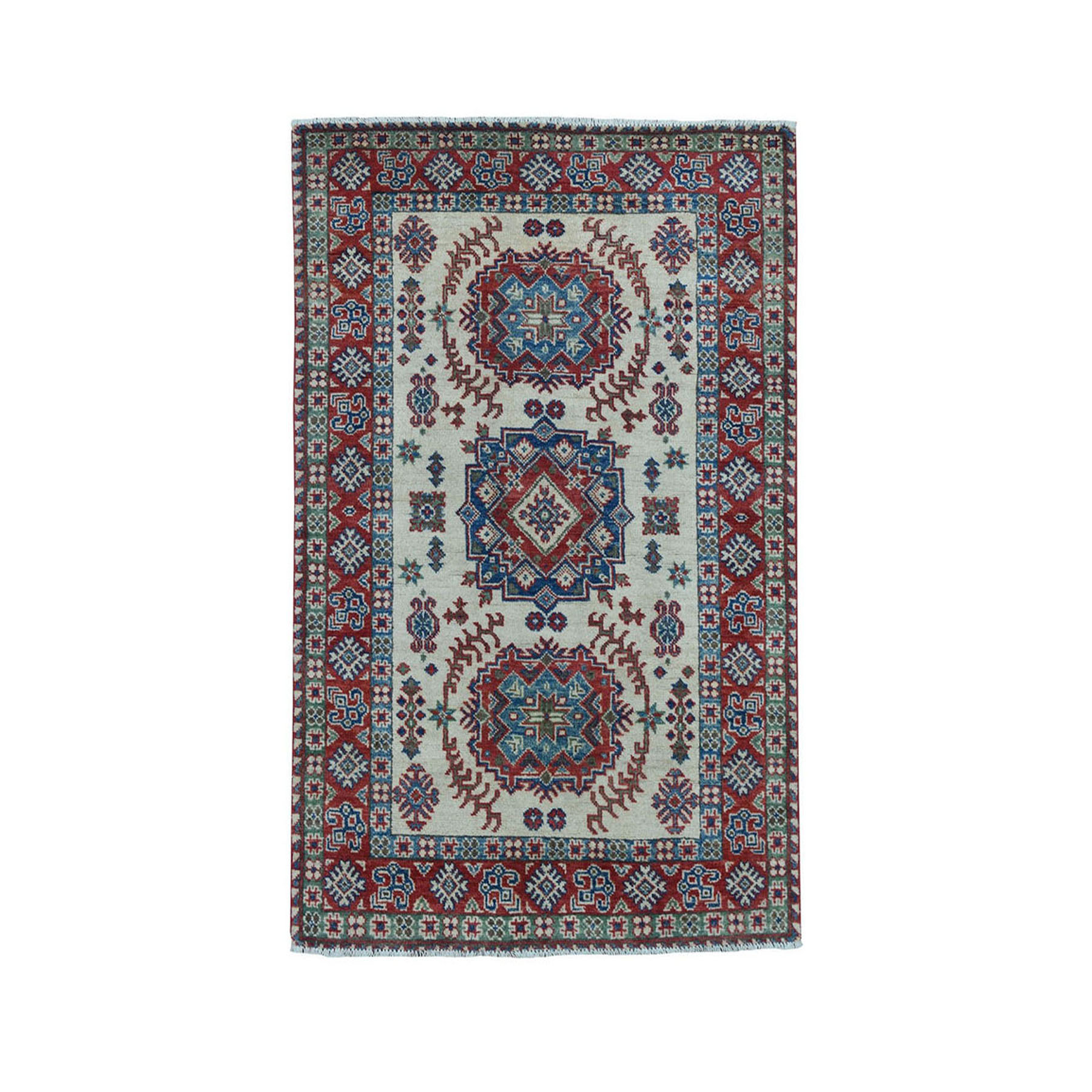 Traditional Wool Hand-Knotted Area Rug 3'4